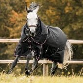 Winterdeken met hals Turnout Plus 200g 1200D Zwart Winterdeken met hals Turnout Plus 200g 1200D Zwart