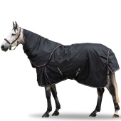 Winterdeken met hals Turnout Plus 200g 1200D Zwart Winterdeken met hals Turnout Plus 200g 1200D Zwart