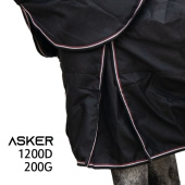 Winterdeken met hals Turnout Plus 200g 1200D Zwart Winterdeken met hals Turnout Plus 200g 1200D Zwart