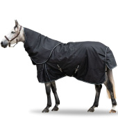 Winterdeken met hals Turnout Plus 300g 1200D Zwart Winterdeken met hals Turnout Plus 300g 1200D Zwart