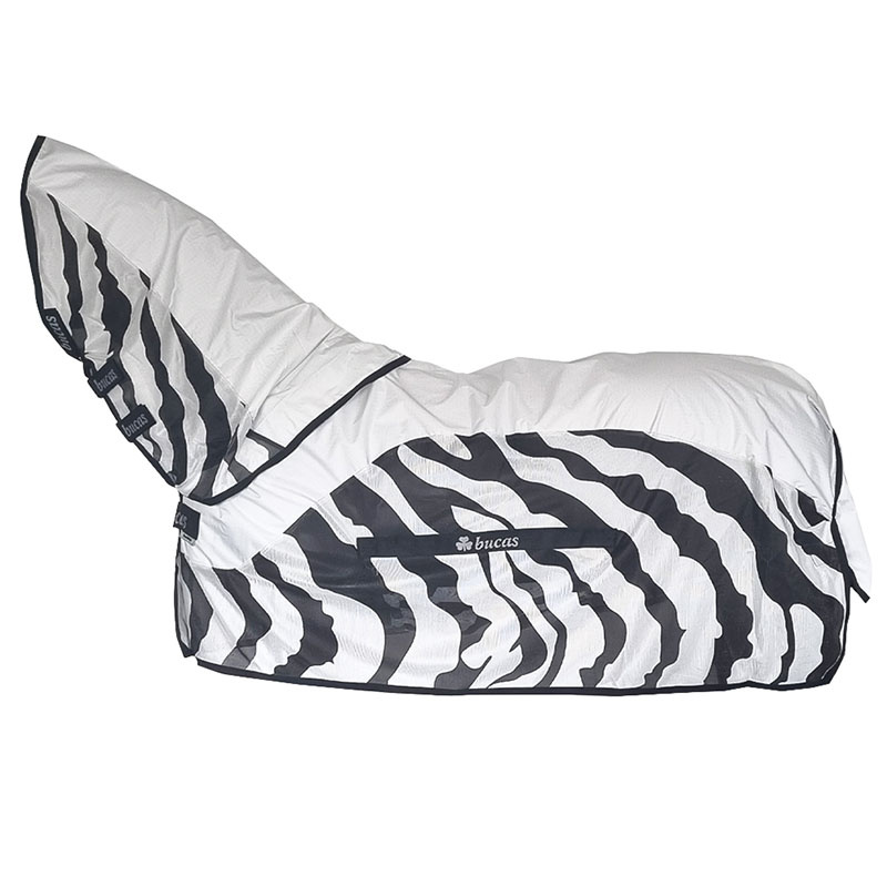 Vliegendeken Buzz-Off Rain Zebra Afneembare Hals