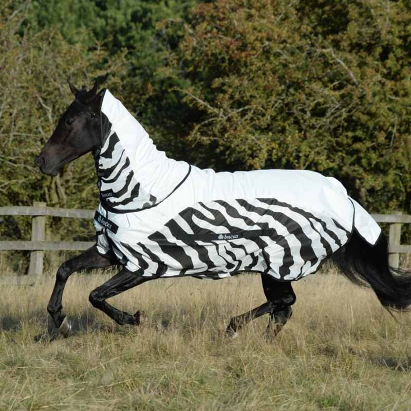 Vliegendeken Buzz-Off Rain Zebra Afneembare Hals