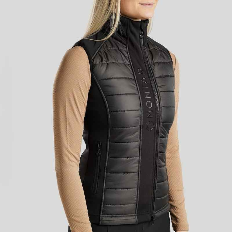 Hybride bodywarmer Emma Softshell Zwart