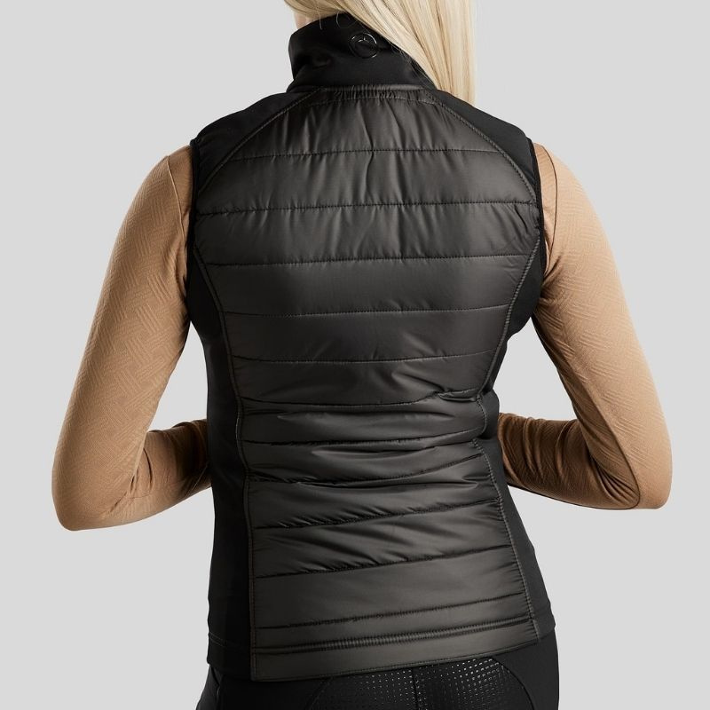 Hybride bodywarmer Emma Softshell Zwart