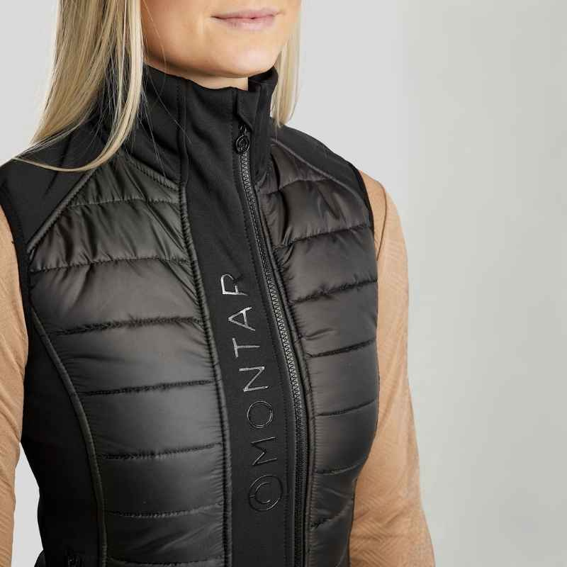 Hybride bodywarmer Emma Softshell Zwart
