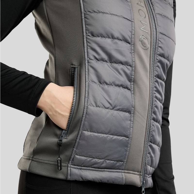 Hybride bodywarmer Emma Softshell Grijs
