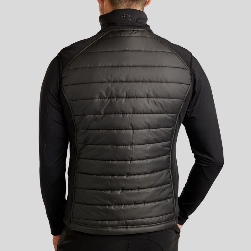 Hybride bodywarmer Heren Emanuel Softshell Zwart