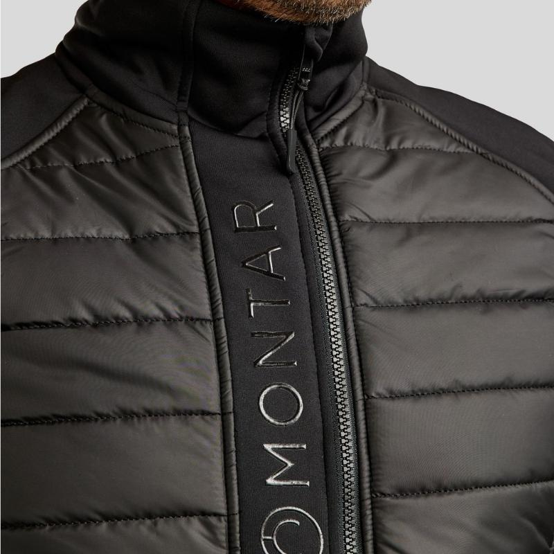 Hybride bodywarmer Heren Emanuel Softshell Zwart