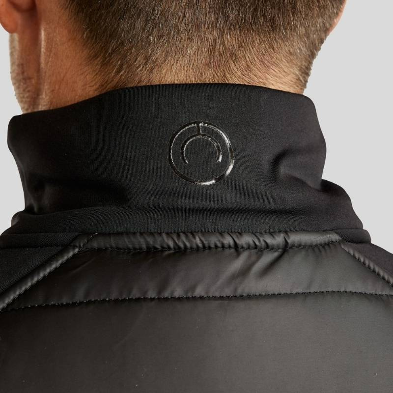 Hybride bodywarmer Heren Emanuel Softshell Zwart