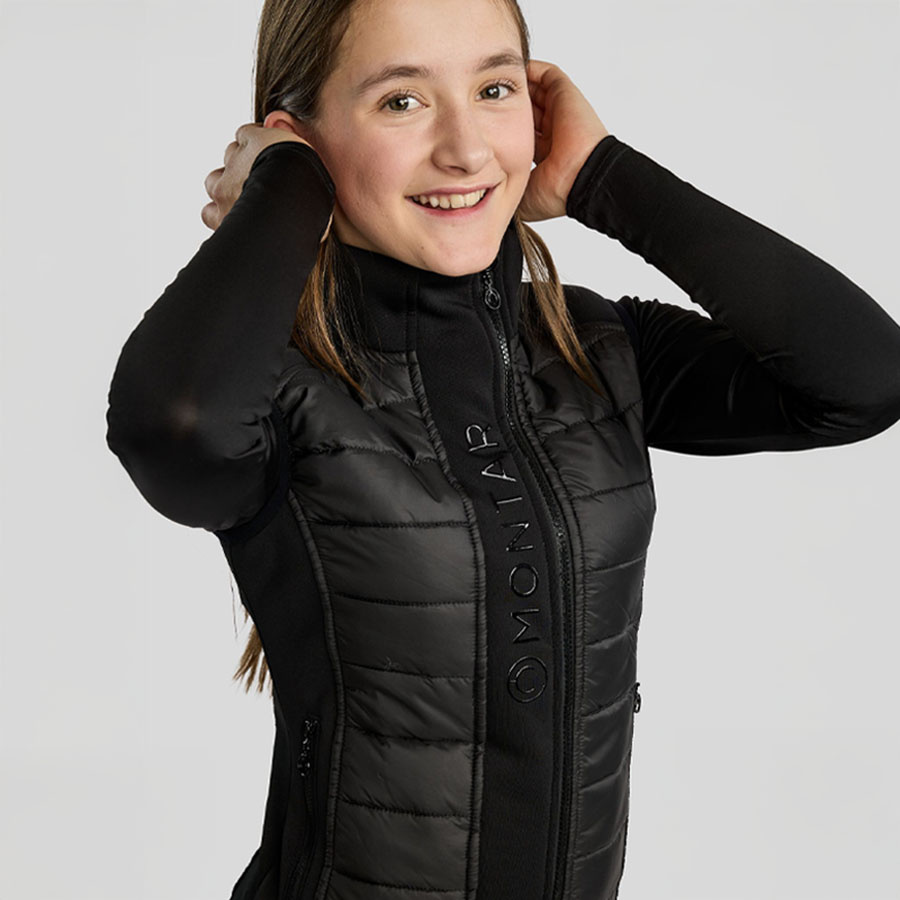 Hybride bodywarmer Kind/Junior Emma Softshell Zwart