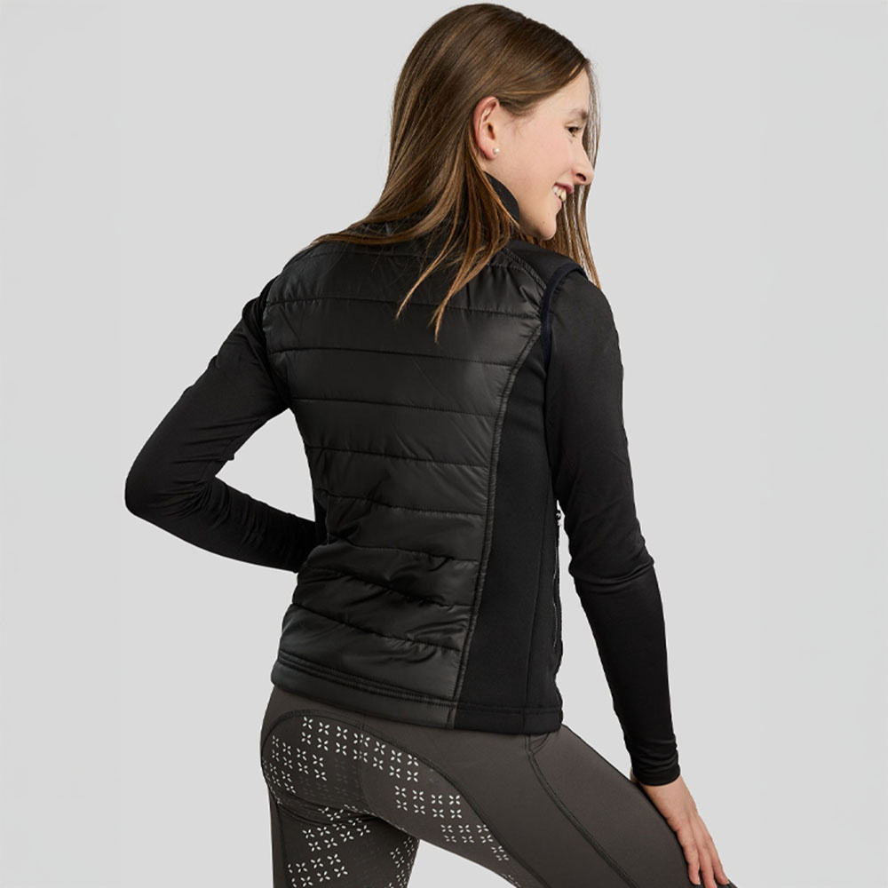 Hybride bodywarmer Kind/Junior Emma Softshell Zwart