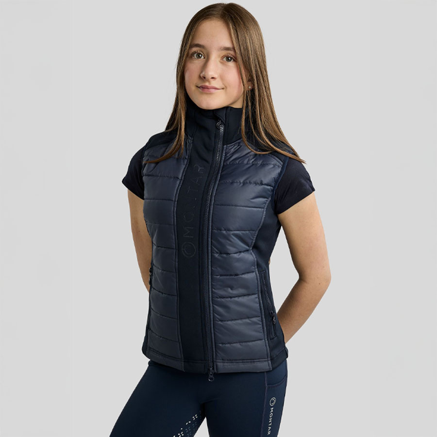 Hybride bodywarmer Kind/Junior Emma Softshell Marineblauw