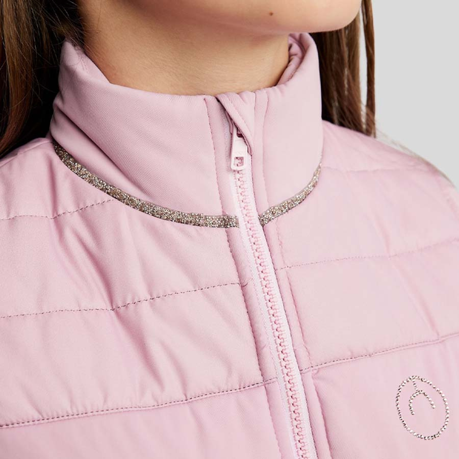 Hybride Bodywarmer Kind/Junior MoLila Softshell Champagne Crystal Tape Candy Pink
