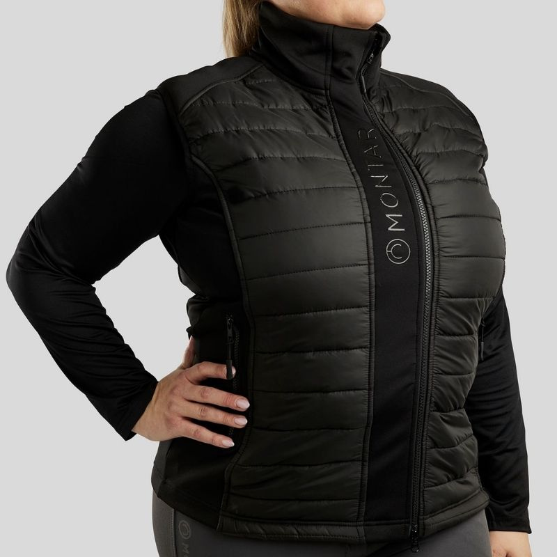 Hybride bodywarmer Emma Softshell Curve Zwart