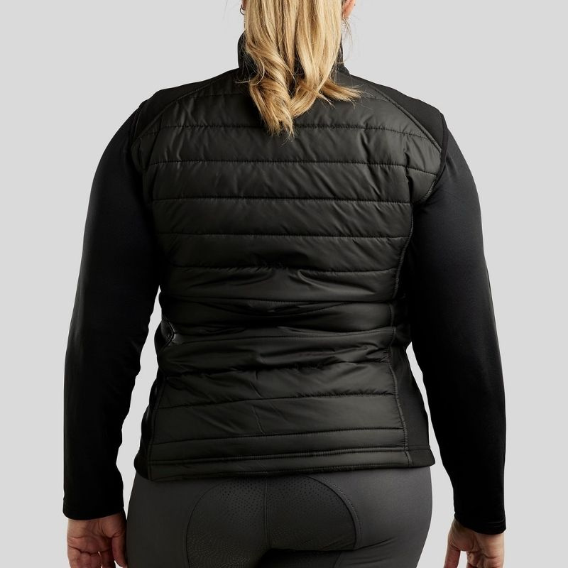 Hybride bodywarmer Emma Softshell Curve Zwart