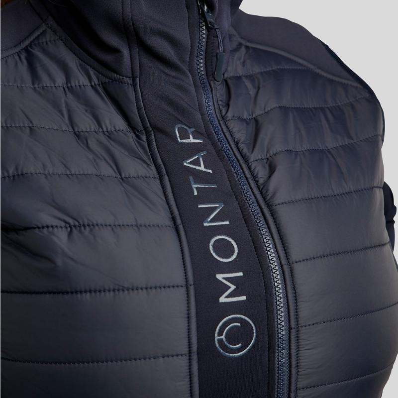Hybride bodywarmer Emma Softshell Curve Marineblauw