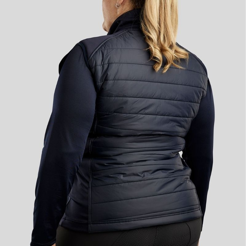 Hybride bodywarmer Emma Softshell Curve Marineblauw