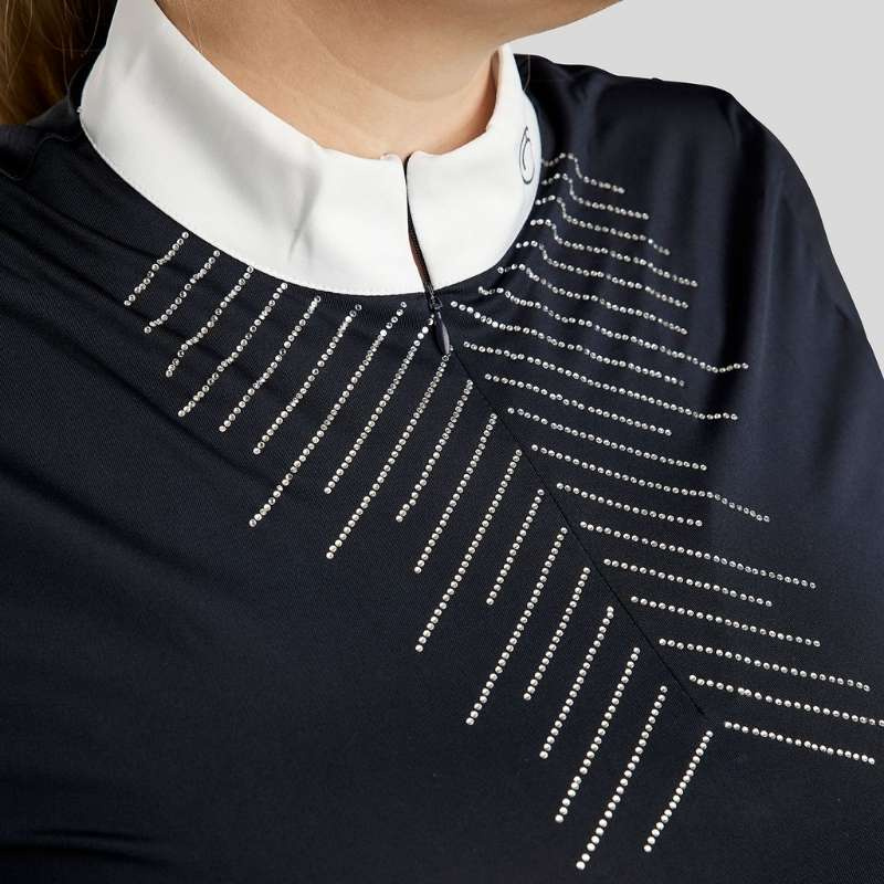 Wedstrijdbovenstuk Bling Curve Marineblauw
