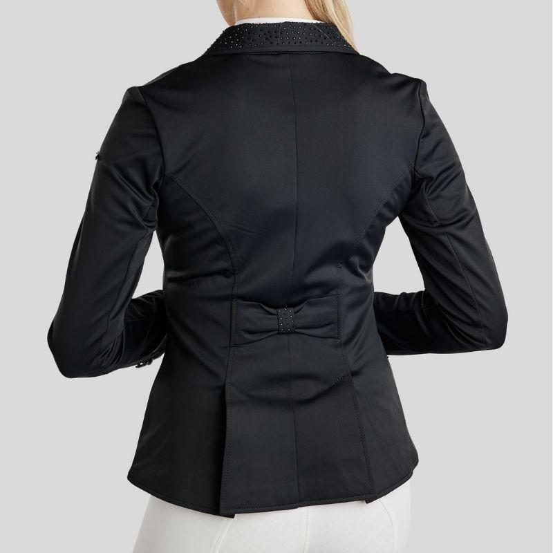 Korte dressuurfrack Softshell Zwart