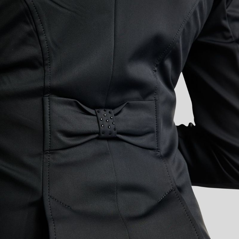 Korte dressuurfrack Softshell Zwart