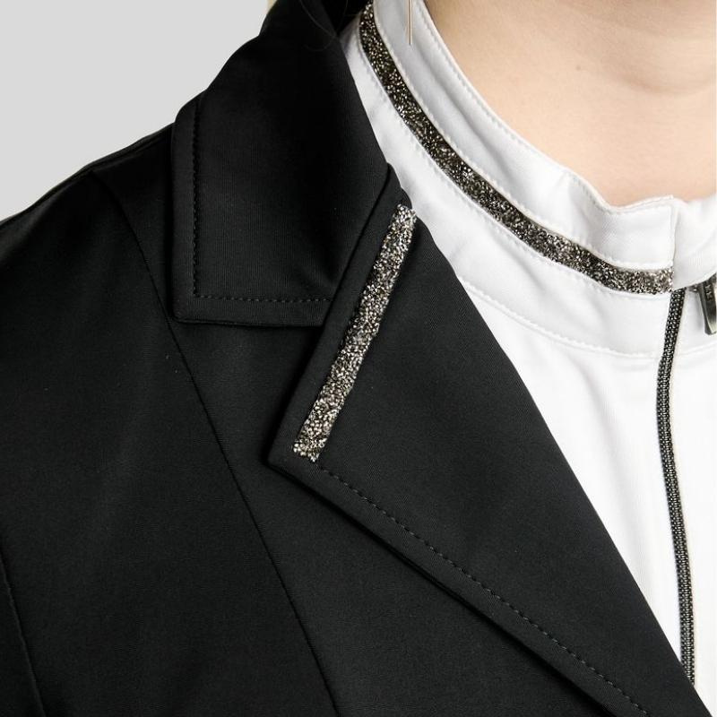 Korte frack MoKylie Softshell Gun Metal Crystals Zwart