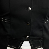 Korte frack MoKylie Softshell Gun Metal Crystals Zwart Korte frack MoKylie Softshell Gun Metal Crystals Zwart