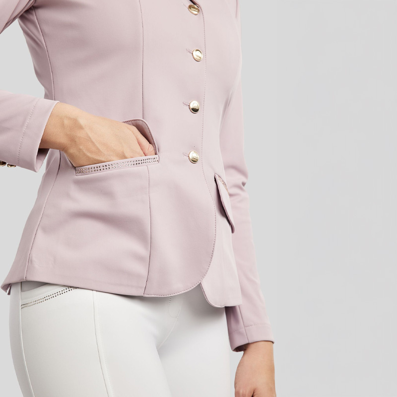 Wedstrijdjas MoBlair Softshell Champagne Crystals Cheeky Pink