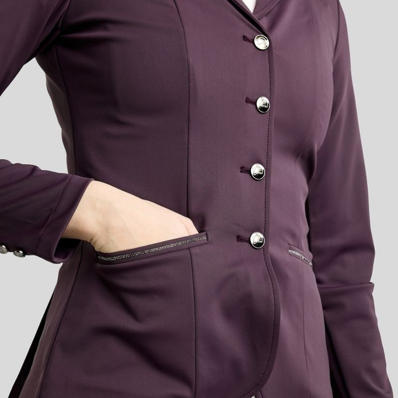 Wedstrijdjas MoKira Softshell Gun Metal Crystals Fig