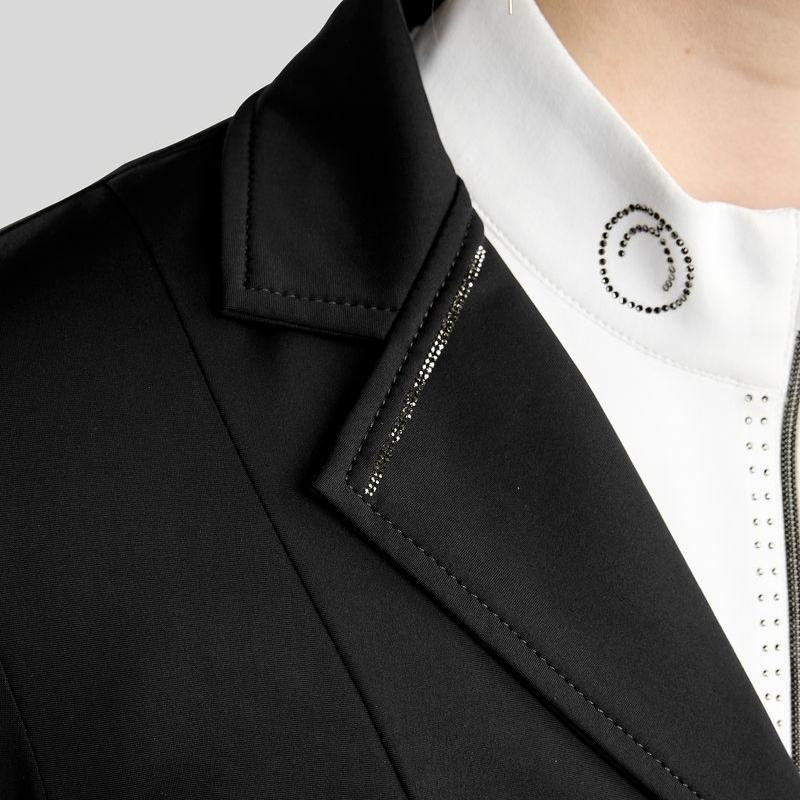 Wedstrijdjas MoKira Softshell Gun Metal Crystals Zwart