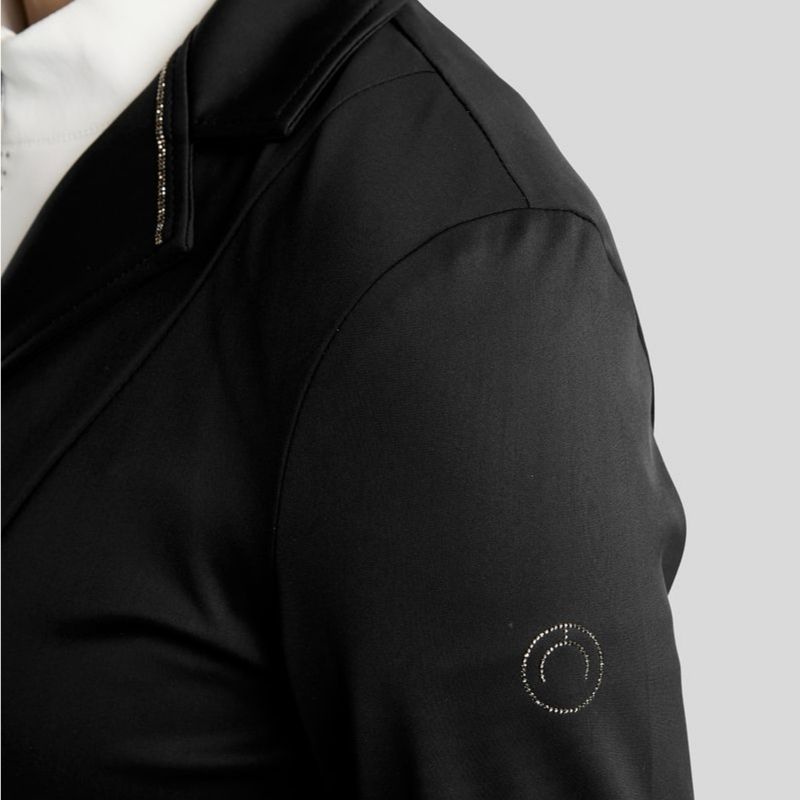 Wedstrijdjas MoKira Softshell Gun Metal Crystals Zwart
