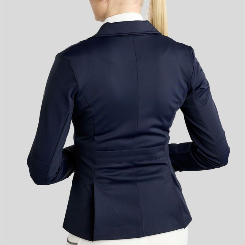 Wedstrijdjas MoKira Softshell Gun Metal Crystals Marineblauw