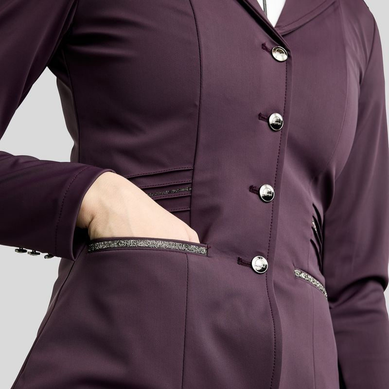 Wedstrijdjas MoKelly Softshell Gun Metal Crystals Fig