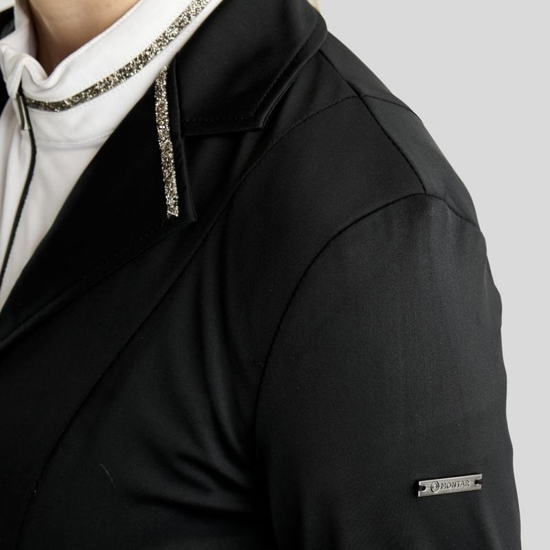 Wedstrijdjas MoKelly Softshell Gun Metal Crystals Zwart