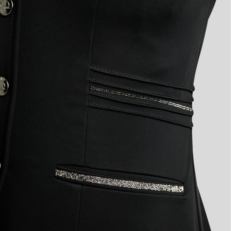 Wedstrijdjas MoKelly Softshell Gun Metal Crystals Zwart