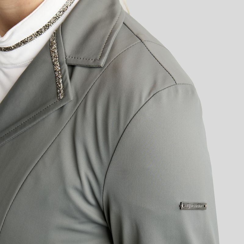Wedstrijdjas MoKelly Softshell Gun Metal Crystals Grijs
