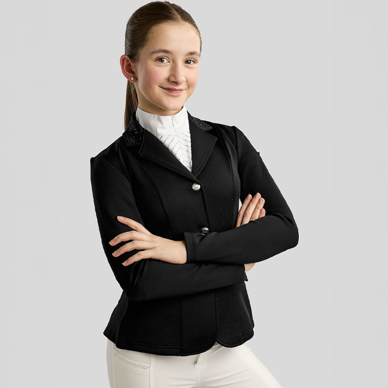 Wedstrijdjas Kind/Junior Crystals Zwart