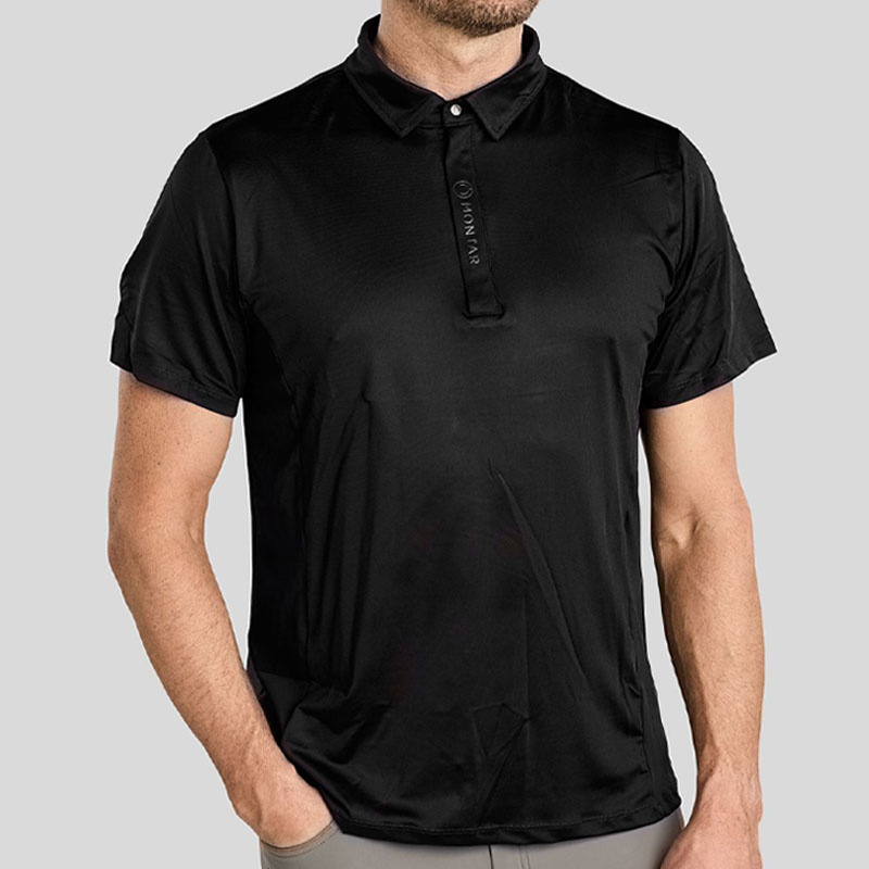 Heren Poloshirt Clubwear Zwart
