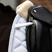 Dressuurzadeldekje Satin Crystal Wit Dressuurzadeldekje Satin Crystal Wit