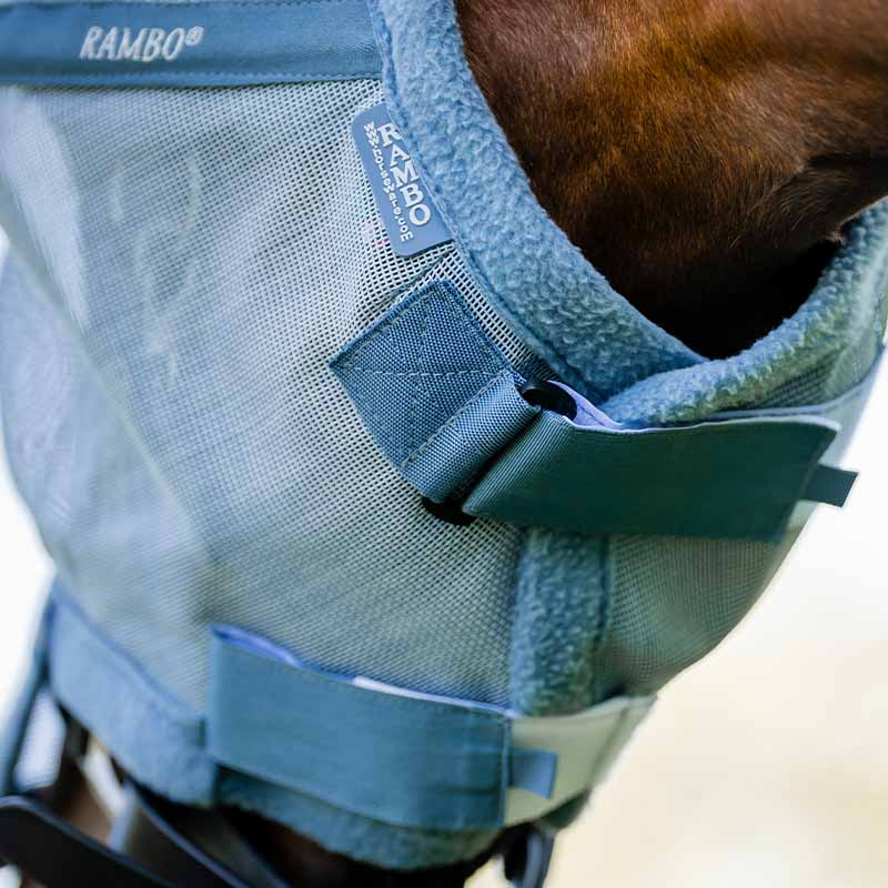 Vliegen oornetje Rambo Lichtblauw/Blauw/Zilver