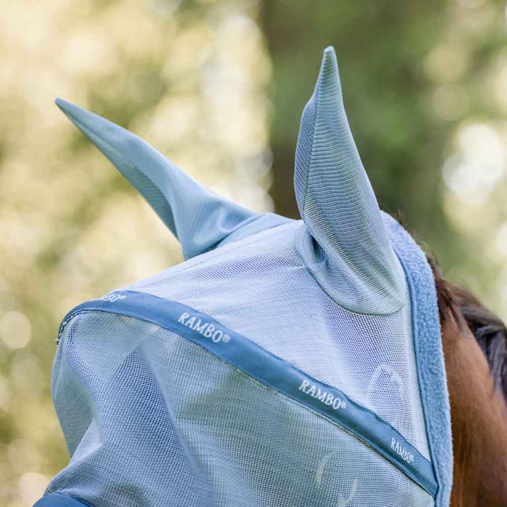Vliegen oornetje Rambo Lichtblauw/Blauw/Zilver