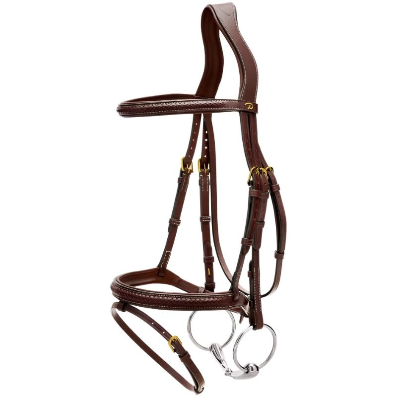 Hoofdstel Gecombineerde Neusriem Plaited Dyon Collection Bruin