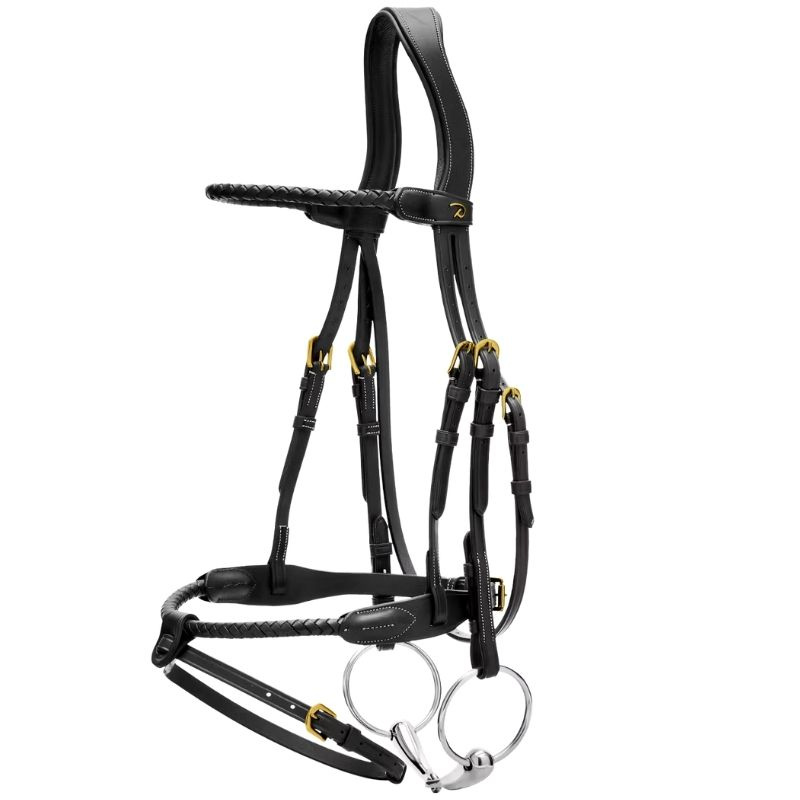 Hoofdstel Gecombineerde Neusriem Braided Dyon Collection Zwart