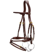 Hoofdstel Gecombineerde Neusriem Braided Dyon Collection Bruin Hoofdstel Gecombineerde Neusriem Braided Dyon Collection Bruin