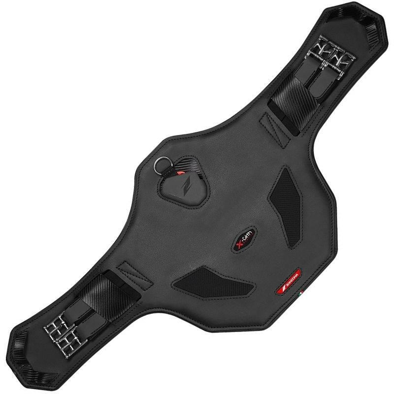 Springsingel met buikflap Eventing X-Girth Zwart
