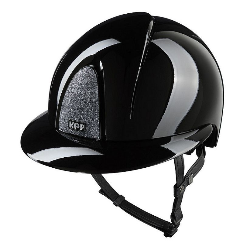 Paardrijcap Smart Nova Metal Polish Polo Star Zwart/Zilver