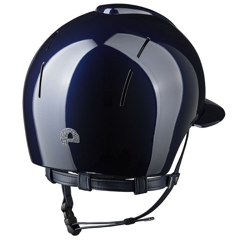 Paardrijcap Smart Nova Metal Polish Polo Star Marineblauw/Zilver