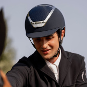 Paardrijcap Dogma Chrome Marineblauw/Zilver Paardrijcap Dogma Chrome Marineblauw/Zilver