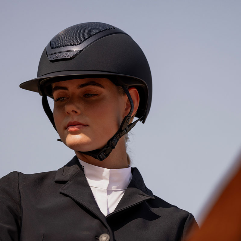 Paardrijcap Star Lady Chrome Marineblauw