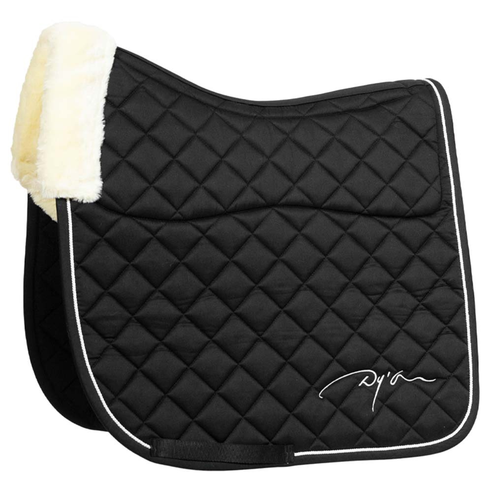 Dressuurzadeldekje Skin Friendly Vegan Sheepskin Zwart