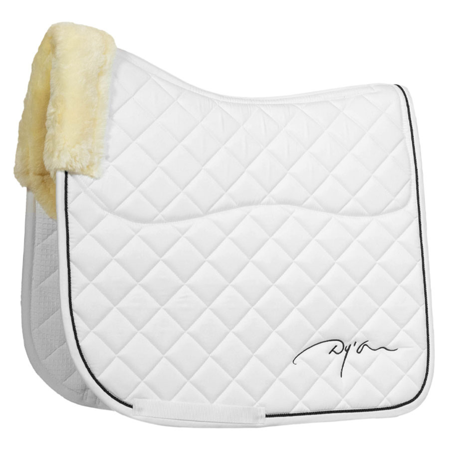Dressuurzadeldekje Skin Friendly Vegan Sheepskin Wit